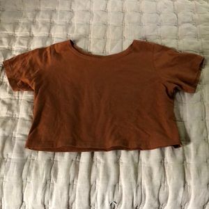 Pansy co rust crop top size small